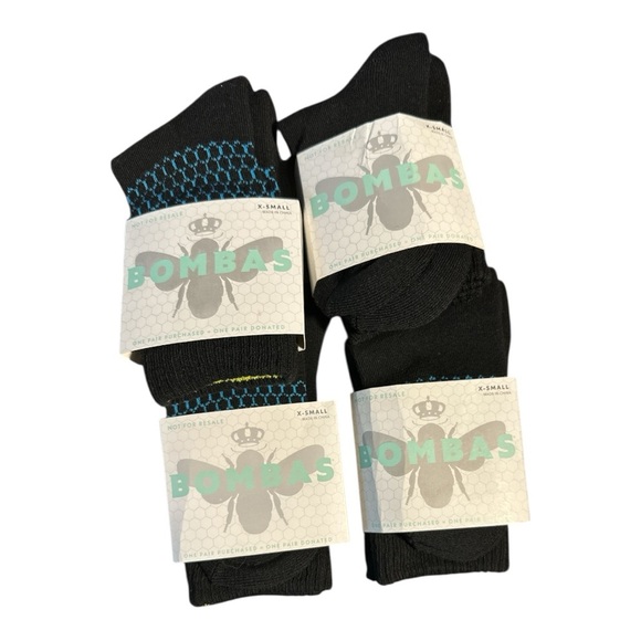 Bombas Kids Crew Socks – 4 Pair Bundle – Size X-Small – NWT - Picture 1 of 6